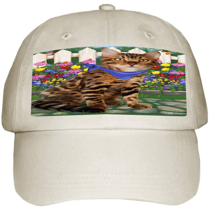 Spring Floral Bengal Cat Ball Hat Cap HAT60432