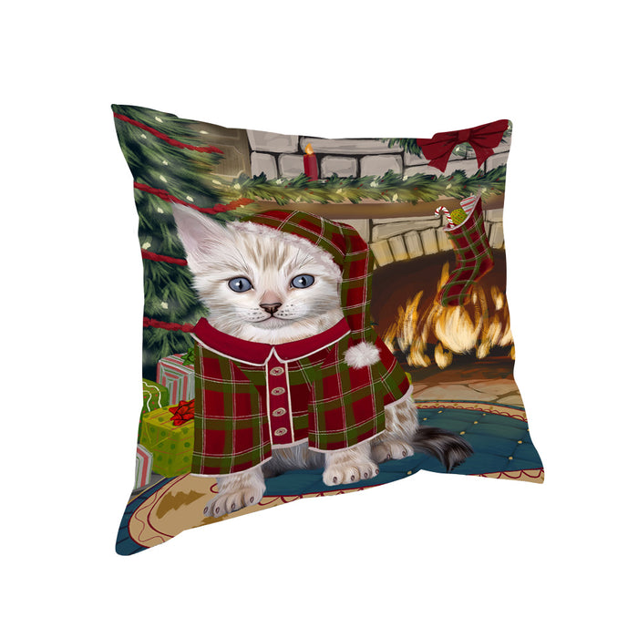 The Stocking was Hung Bengal Cat Pillow PIL69728