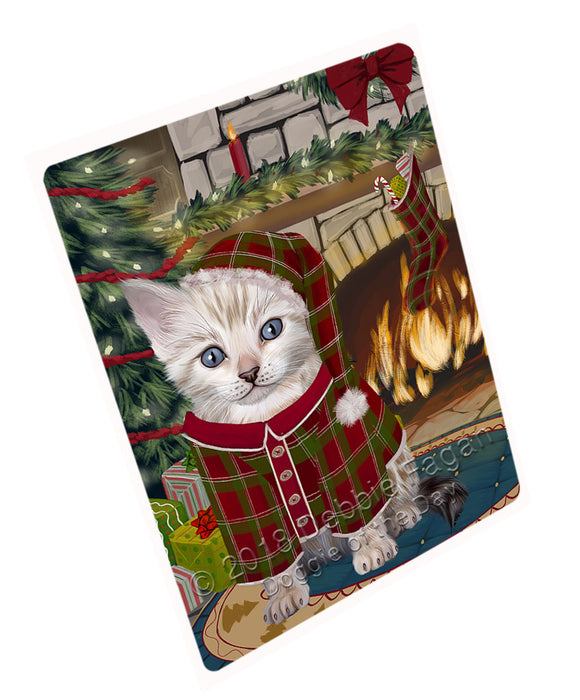 The Stocking was Hung Bengal Cat Magnet MAG70737 (Small 5.5" x 4.25")