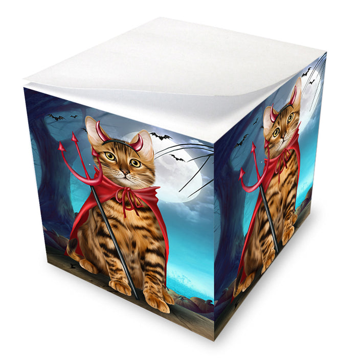 Happy Halloween Trick or Treat Bengal Cat Note Cube NOC56142