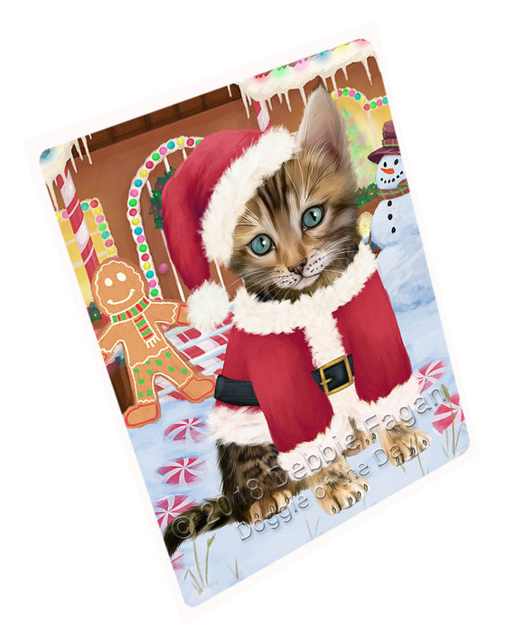 Christmas Gingerbread House Candyfest Bengal Cat Dog Cutting Board C73656