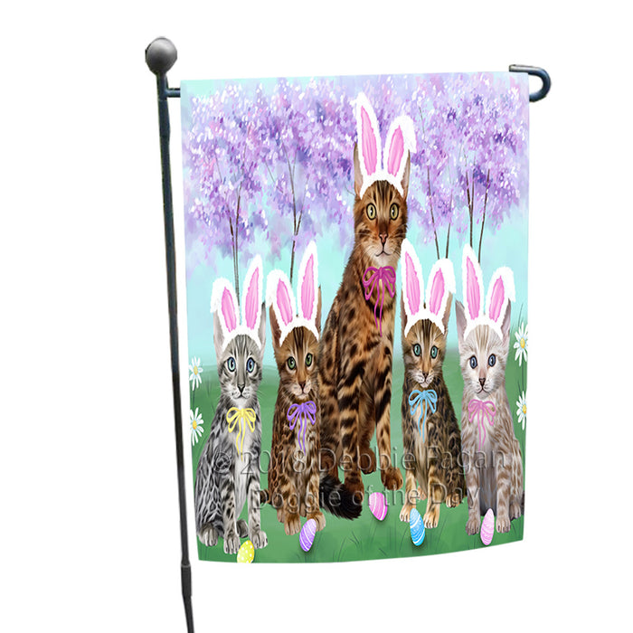 Easter Holiday Bengal Cats Garden Flag GFLG57531