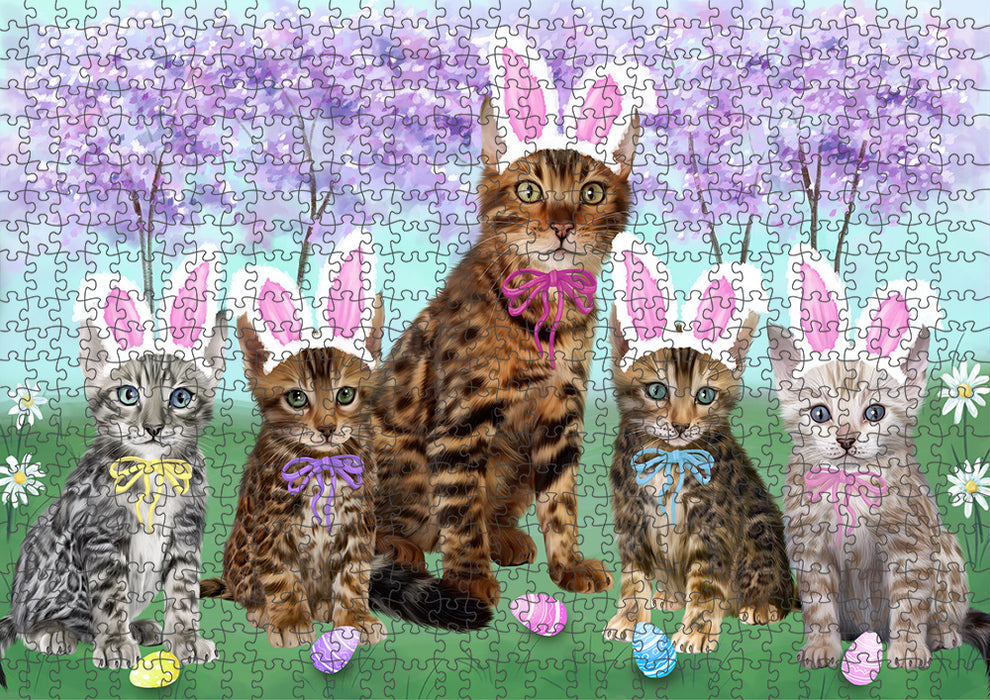 Easter Holiday Bengal Cats Puzzle with Photo Tin PUZL95812