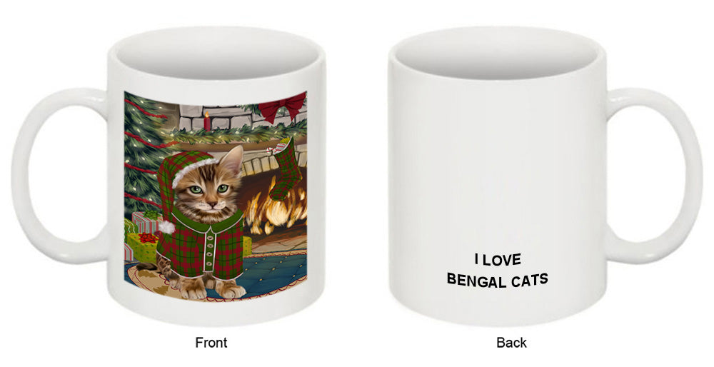 The Stocking was Hung Bengal Cat Coffee Mug MUG50599
