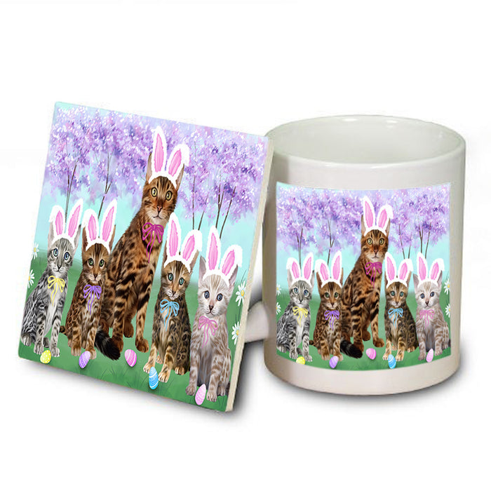 Easter Holiday Bengal Cats Mug and Coaster Set MUC56866