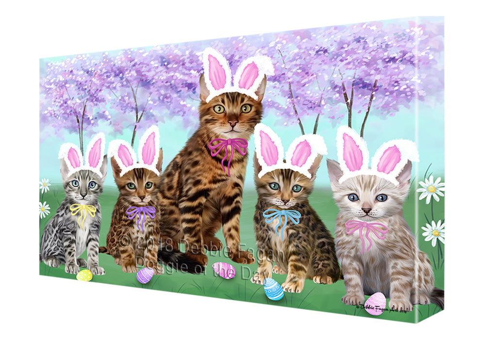 Easter Holiday Bengal Cats Canvas Print Wall Art Décor CVS134351