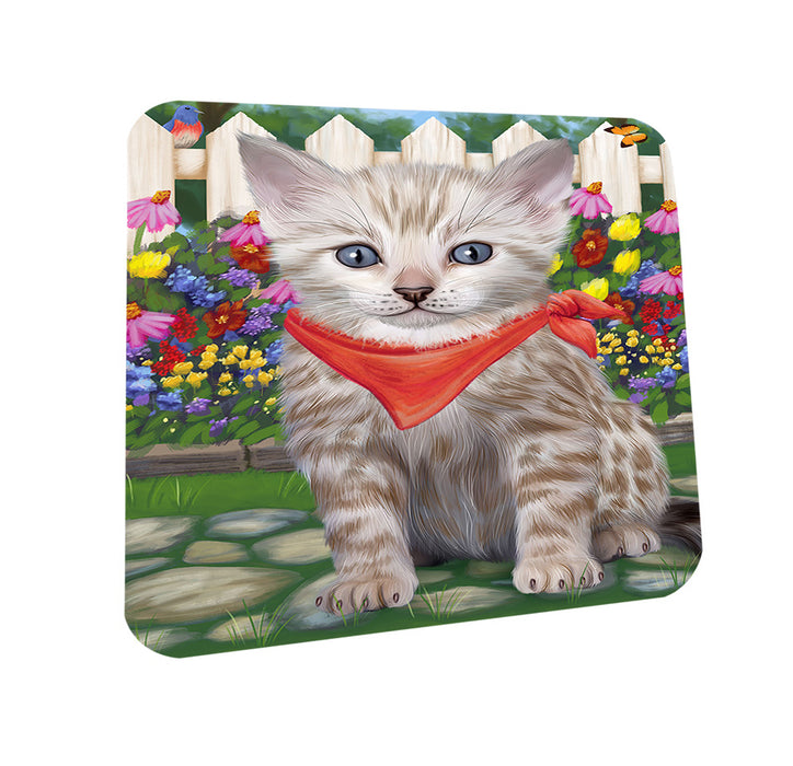 Spring Floral Bengal Cat Coasters Set of 4 CST52193