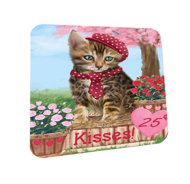Rosie 25 Cent Kisses Bengal Cat Coasters Set of 4 CST55774
