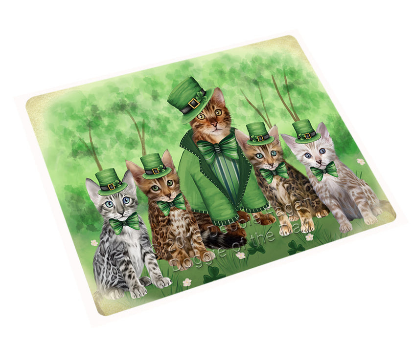 St. Patricks Day Irish Portrait Bengal Cats Mini Magnet MAG76560
