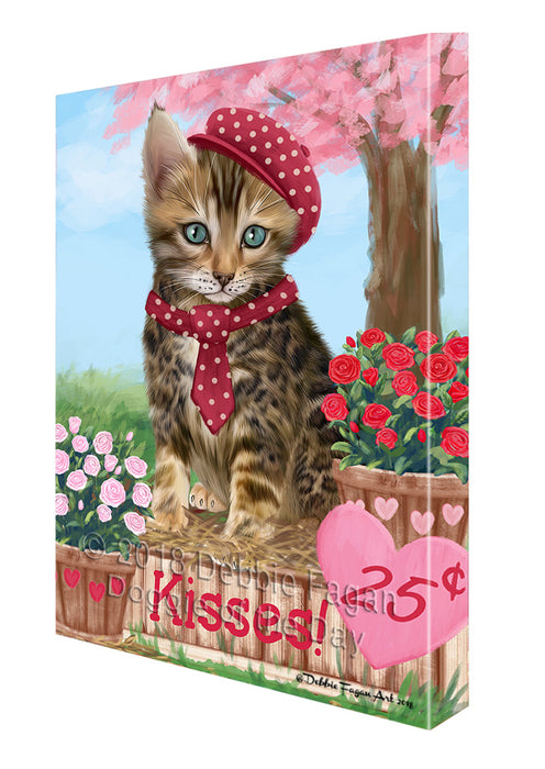Rosie 25 Cent Kisses Bengal Cat Canvas Print Wall Art Décor CVS124568