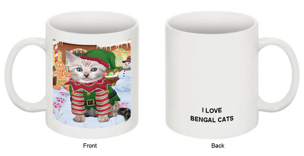 Christmas Gingerbread House Candyfest Bengal Cat Dog Coffee Mug MUG51572
