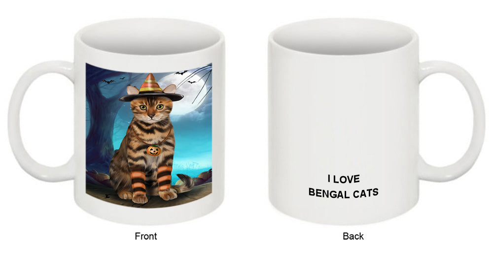 Happy Halloween Trick or Treat Bengal Cat Coffee Mug MUG49895