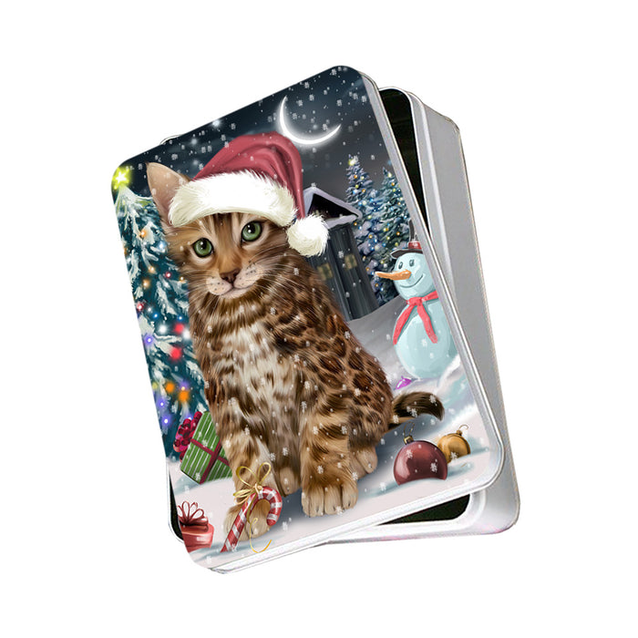 Have a Holly Jolly Bengal Cat Christmas Photo Storage Tin PITN51629