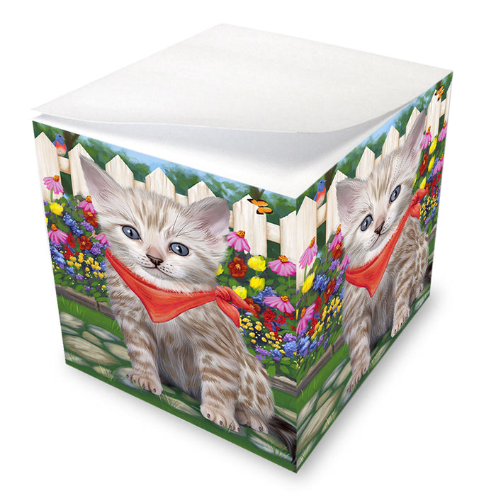 Spring Floral Bengal Cat Note Cube NOC52182