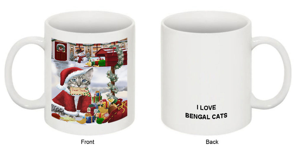Bengal Cat Dear Santa Letter Christmas Holiday Mailbox Coffee Mug MUG48920