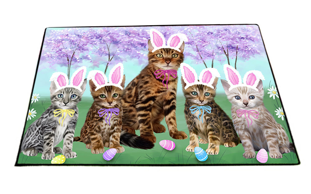 Easter Holiday Bengal Cats Floormat FLMS53739