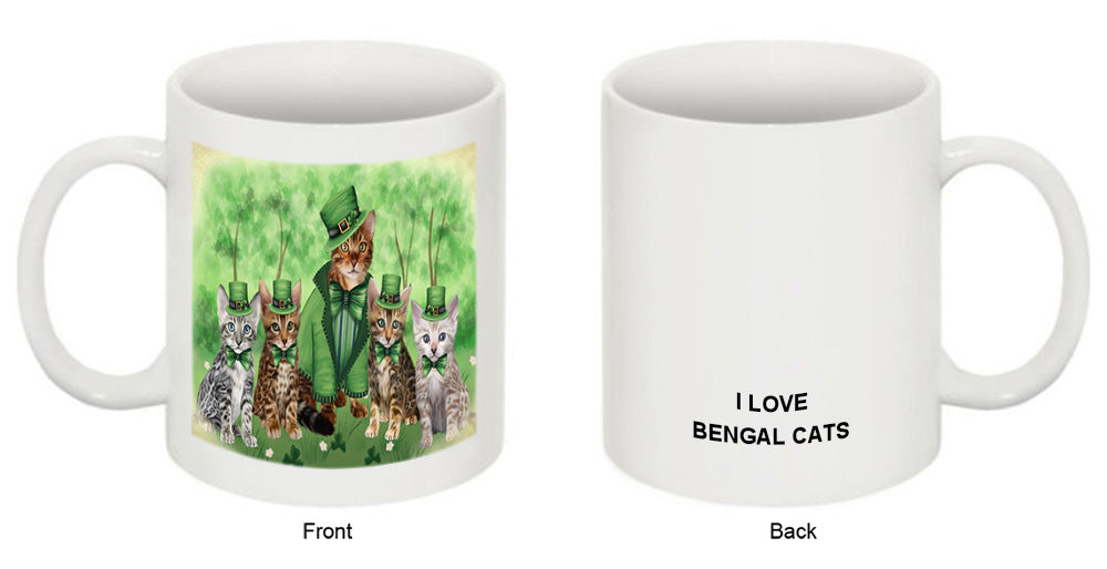 St. Patricks Day Irish Portrait Bengal Cats Coffee Mug MUG52376