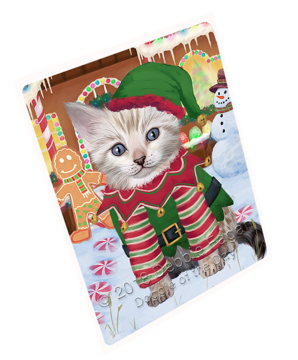 Christmas Gingerbread House Candyfest Bengal Cat Dog Large Refrigerator / Dishwasher Magnet RMAG99312