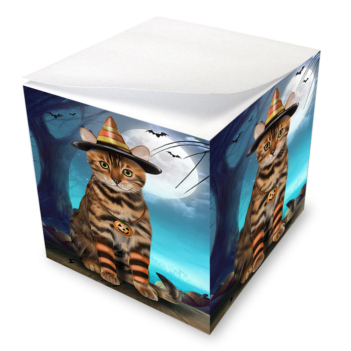 Happy Halloween Trick or Treat Bengal Cat Note Cube NOC56143