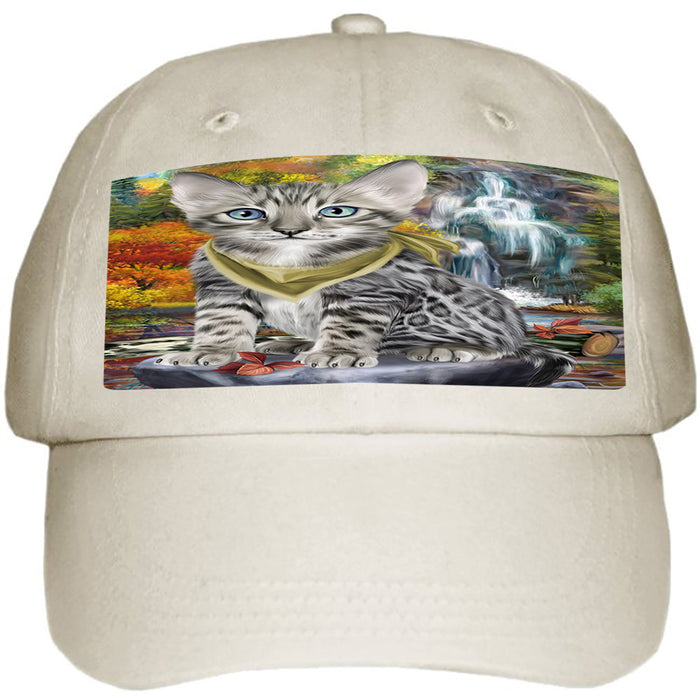 Scenic Waterfall Bengal Cat Ball Hat Cap HAT59211