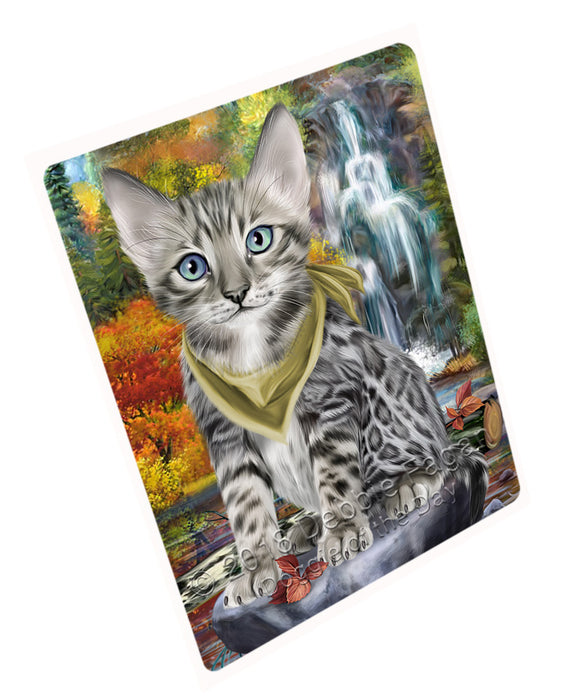 Scenic Waterfall Bengal Cat Magnet Mini (3.5" x 2") MAG59727