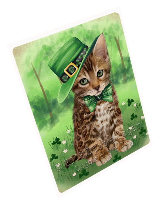 St. Patricks Day Irish Portrait Bengal Cat Refrigerator / Dishwasher Magnet RMAG104286