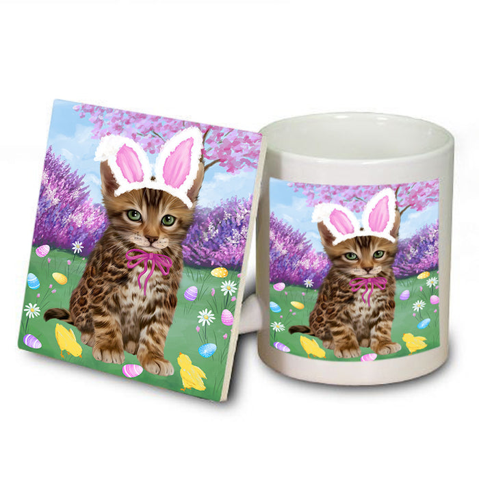 Easter Holiday Bengal Cat Mug and Coaster Set MUC56867
