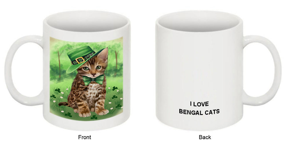St. Patricks Day Irish Portrait Bengal Cat Coffee Mug MUG52377