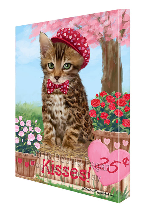Rosie 25 Cent Kisses Bengal Cat Canvas Print Wall Art Décor CVS124577