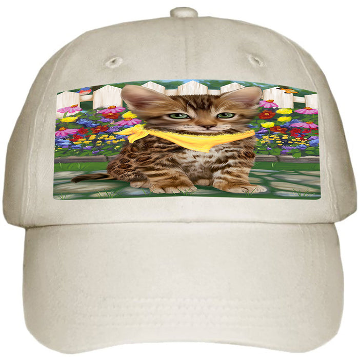 Spring Floral Bengal Cat Ball Hat Cap HAT60438