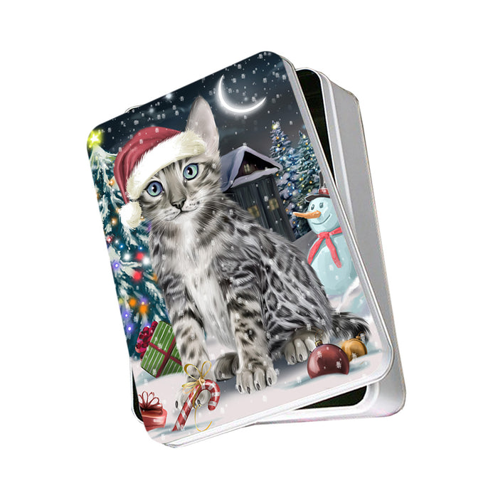 Have a Holly Jolly Bengal Cat Christmas Photo Storage Tin PITN51630