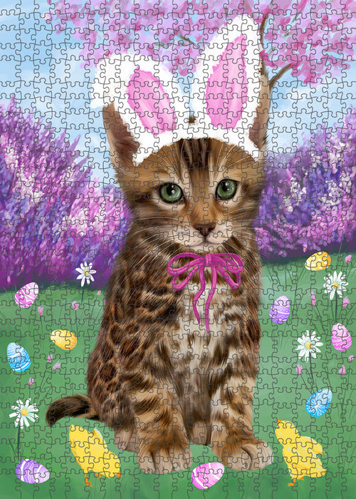 Easter Holiday Bengal Cat Puzzle with Photo Tin PUZL95816