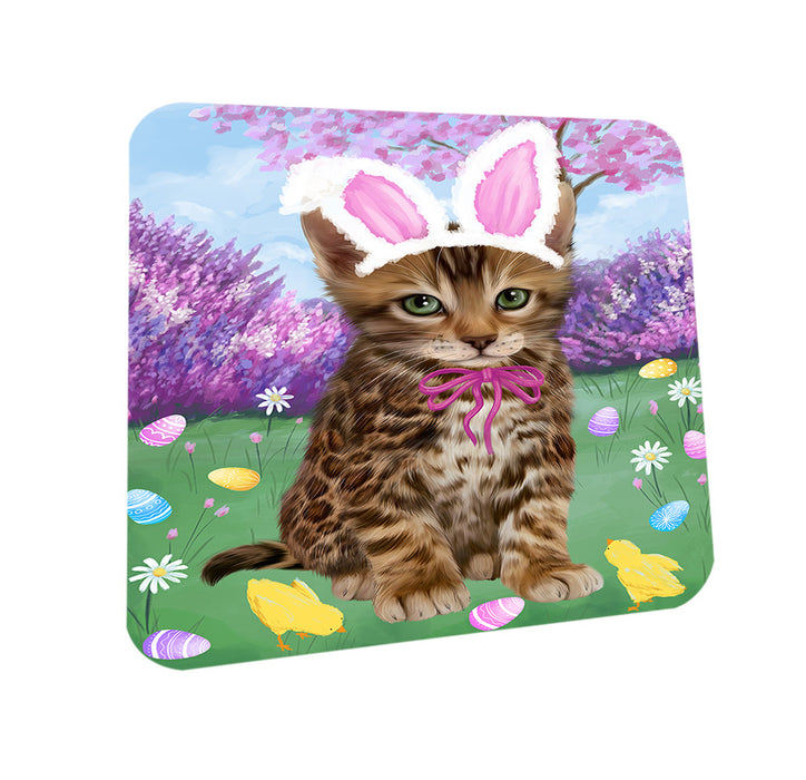 Easter Holiday Bengal Cat Coasters Set of 4 CST56833