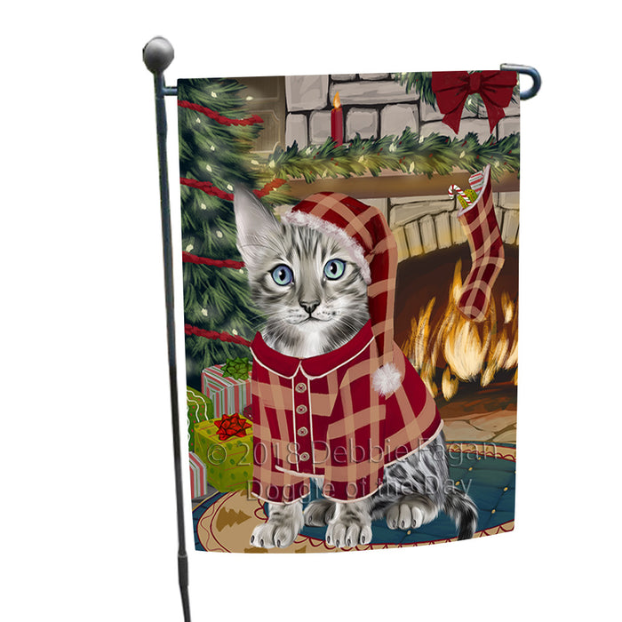 The Stocking was Hung Bengal Cat Garden Flag GFLG55495