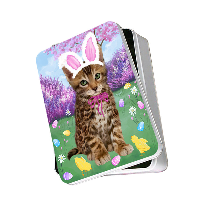 Easter Holiday Bengal Cat Photo Storage Tin PITN56818