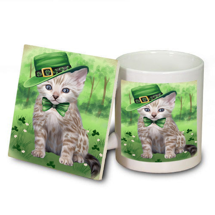 St. Patricks Day Irish Portrait Bengal Cat Mug and Coaster Set MUC56972