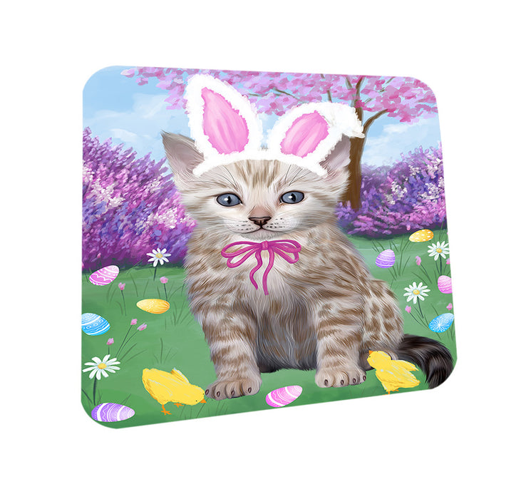 Easter Holiday Bengal Cat Coasters Set of 4 CST56834