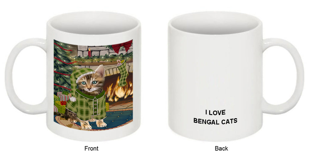 The Stocking was Hung Bengal Cat Coffee Mug MUG50601