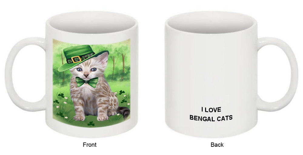 St. Patricks Day Irish Portrait Bengal Cat Coffee Mug MUG52378