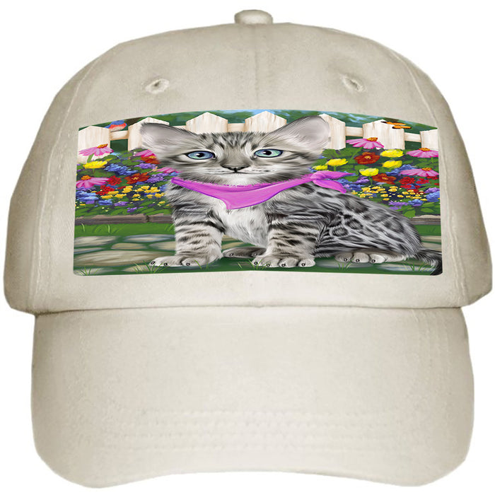 Spring Floral Bengal Cat Ball Hat Cap HAT60441
