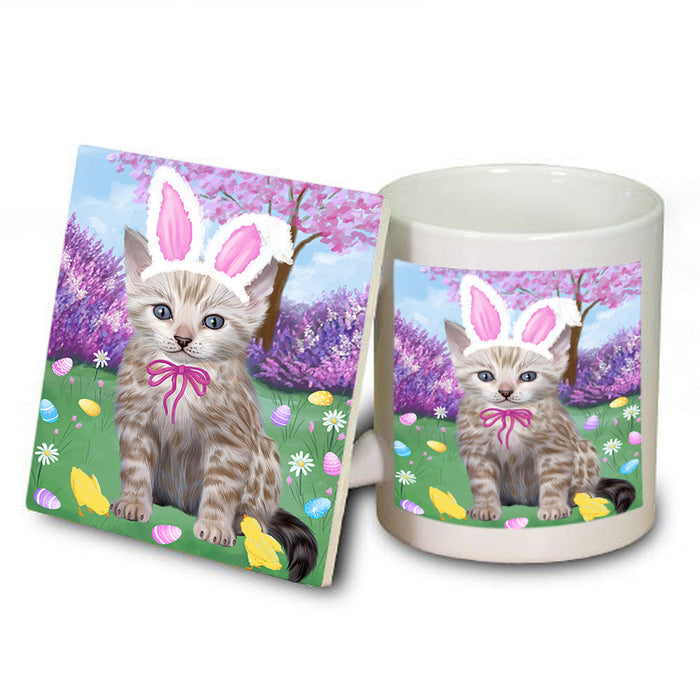 Easter Holiday Bengal Cat Mug and Coaster Set MUC56868