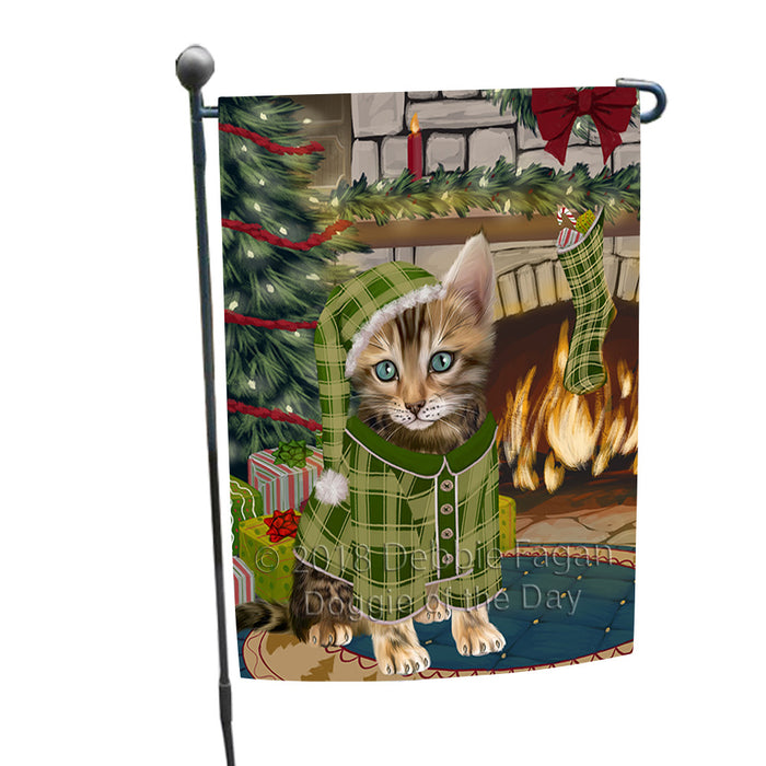 The Stocking was Hung Bengal Cat Garden Flag GFLG55496