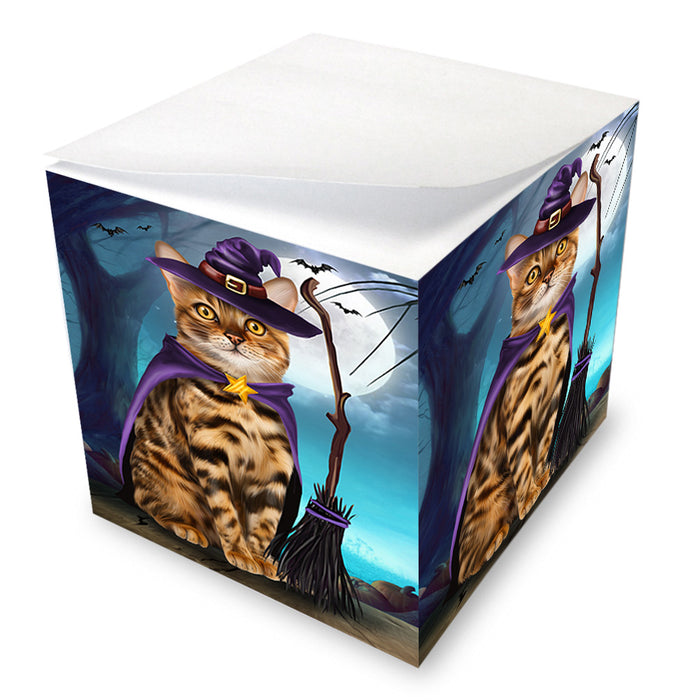 Happy Halloween Trick or Treat Bengal Cat Note Cube NOC56145