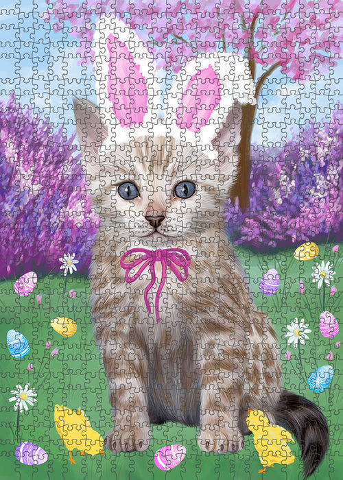 Easter Holiday Bengal Cat Puzzle with Photo Tin PUZL95820