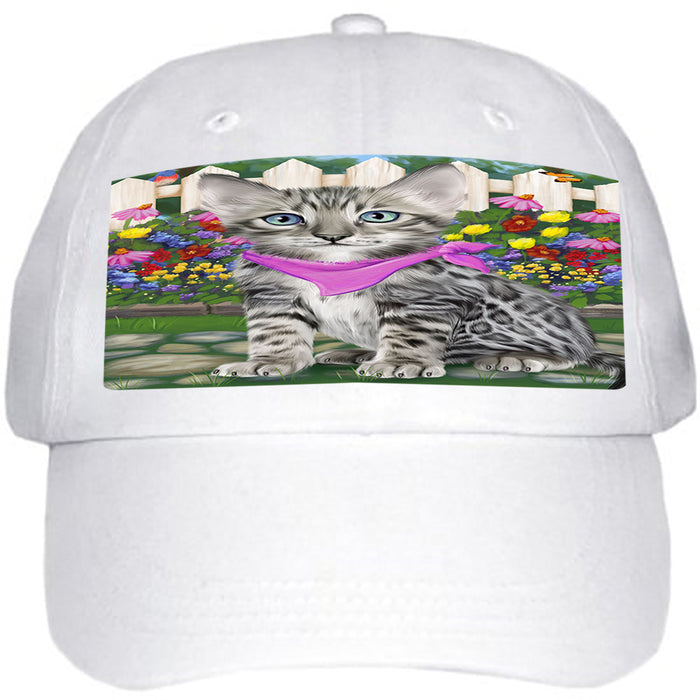 Spring Floral Bengal Cat Ball Hat Cap HAT60441