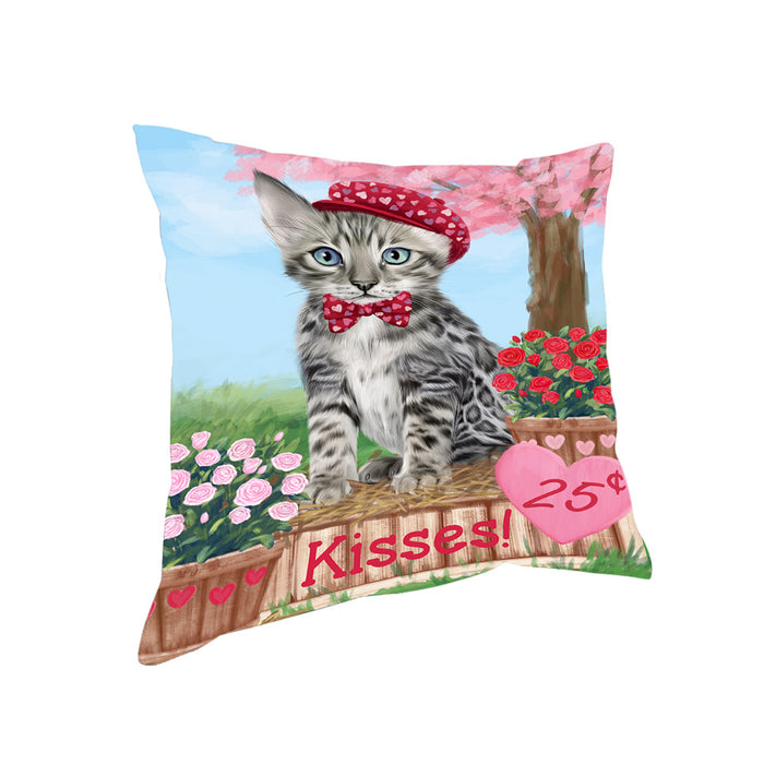Rosie 25 Cent Kisses Bengal Cat Pillow PIL72200