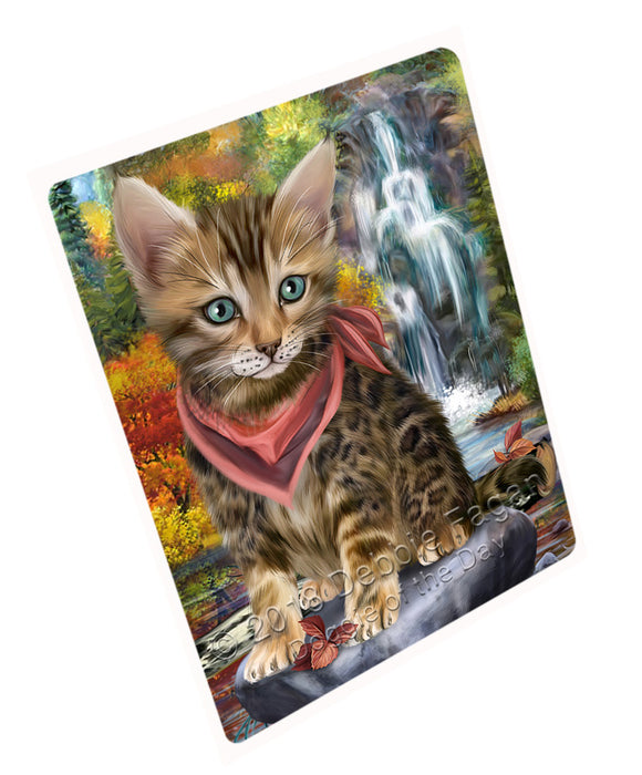 Scenic Waterfall Bengal Cat Magnet Mini (3.5" x 2") MAG59730