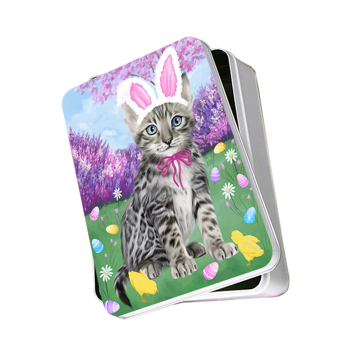 Easter Holiday Bengal Cat Photo Storage Tin PITN56820