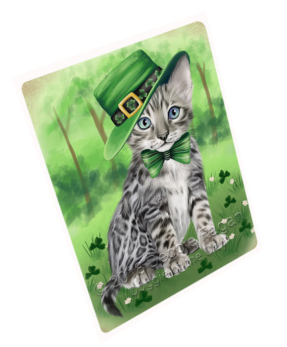 St. Patricks Day Irish Portrait Bengal Cat Refrigerator / Dishwasher Magnet RMAG104298