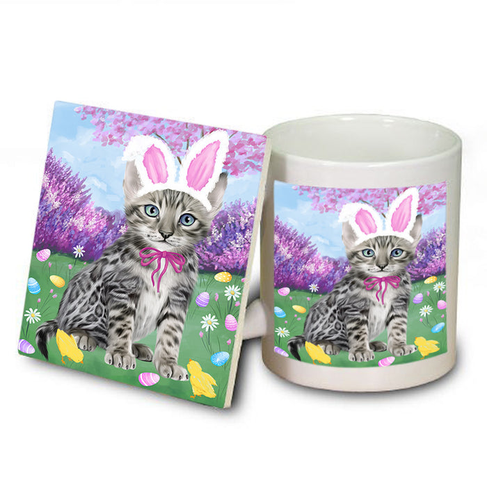 Easter Holiday Bengal Cat Mug and Coaster Set MUC56869
